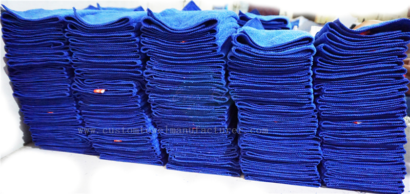 China Bulk Custom blue cloth for window cleaning microfiber towels wholesale Home Cleaning Towels Supplier